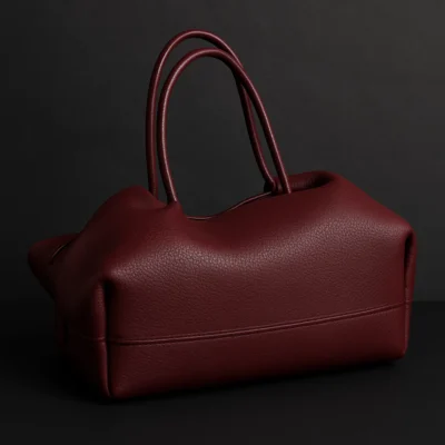 Burgundy tote bag