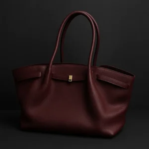 Burgundy tote bag
