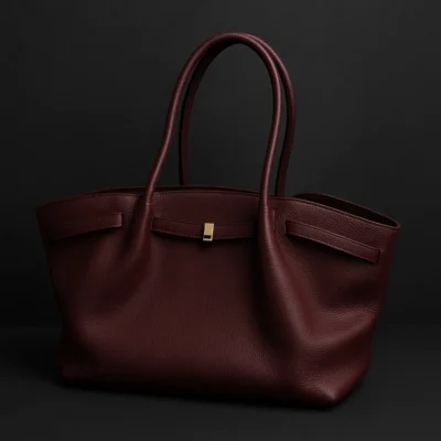 Burgundy tote bag