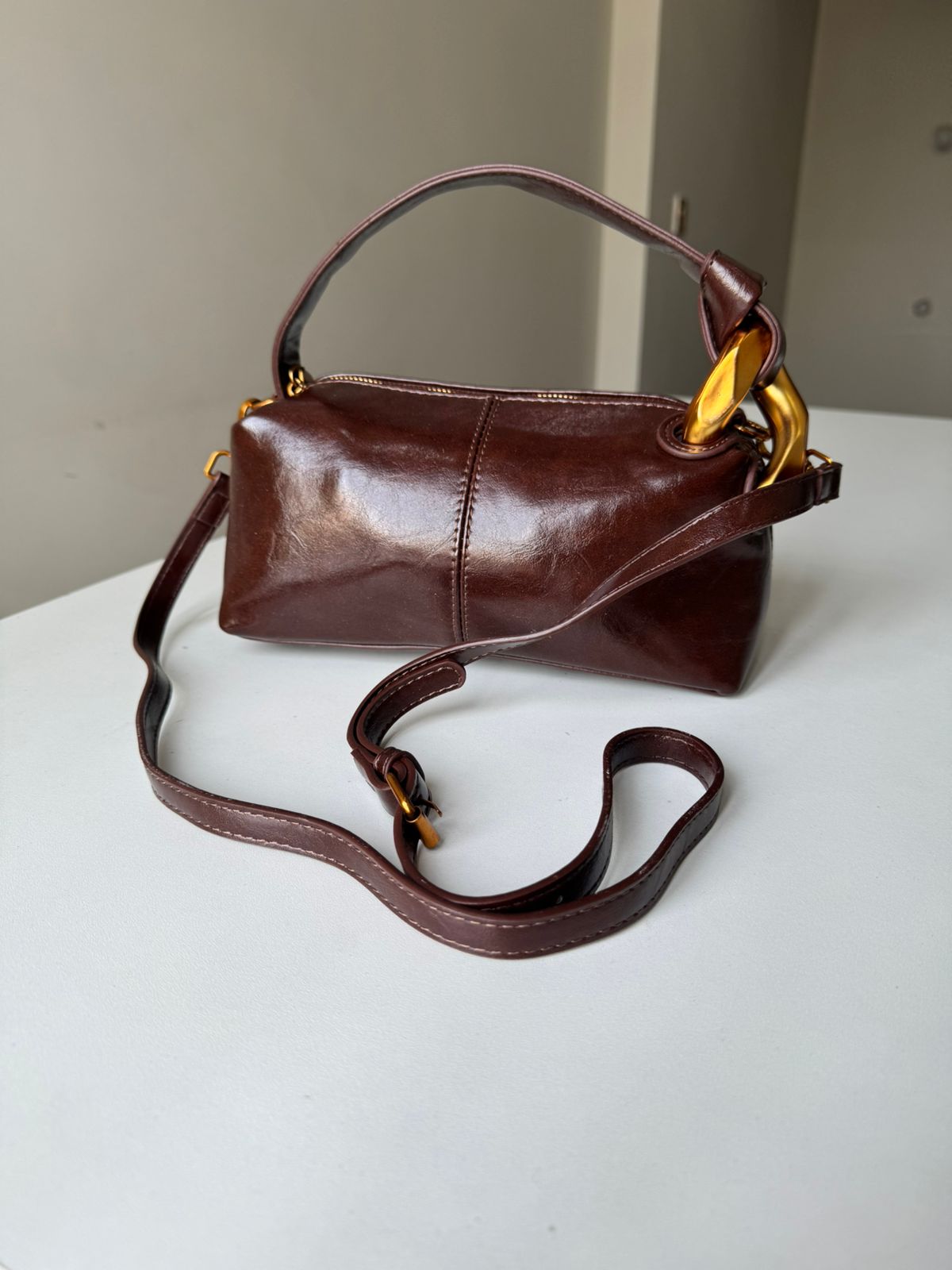Dumpling shine leather Bag - Image 7
