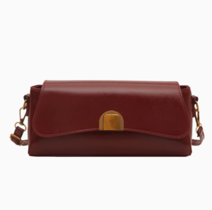 solid red shoulder bag