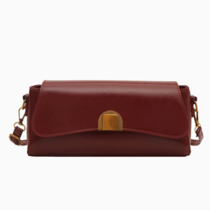 solid red shoulder bag