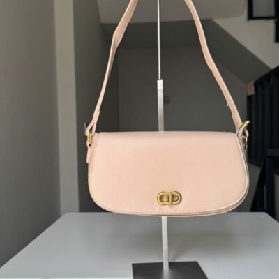 horizontal apricot compact bag
