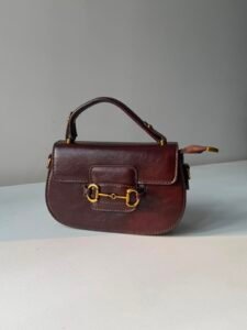shiny brown crossbody bag