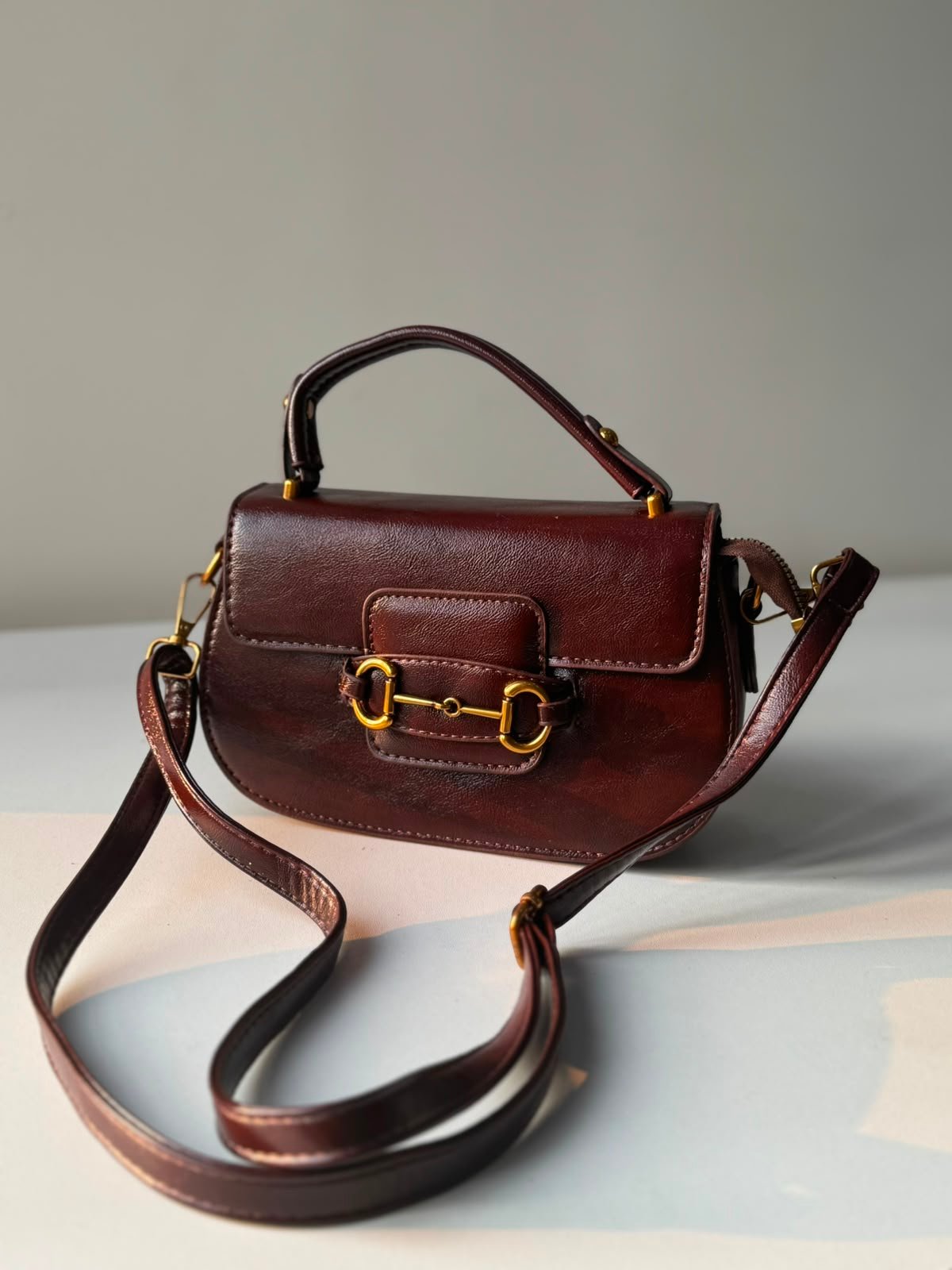 Shiny brown crossbody - Image 5